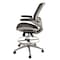 Flash Furniture Black/Graphite Mid-Back Drafting Chair - Flip-Up Arms BL-LB-8801X-D-BK-GR-GG - alternate 6